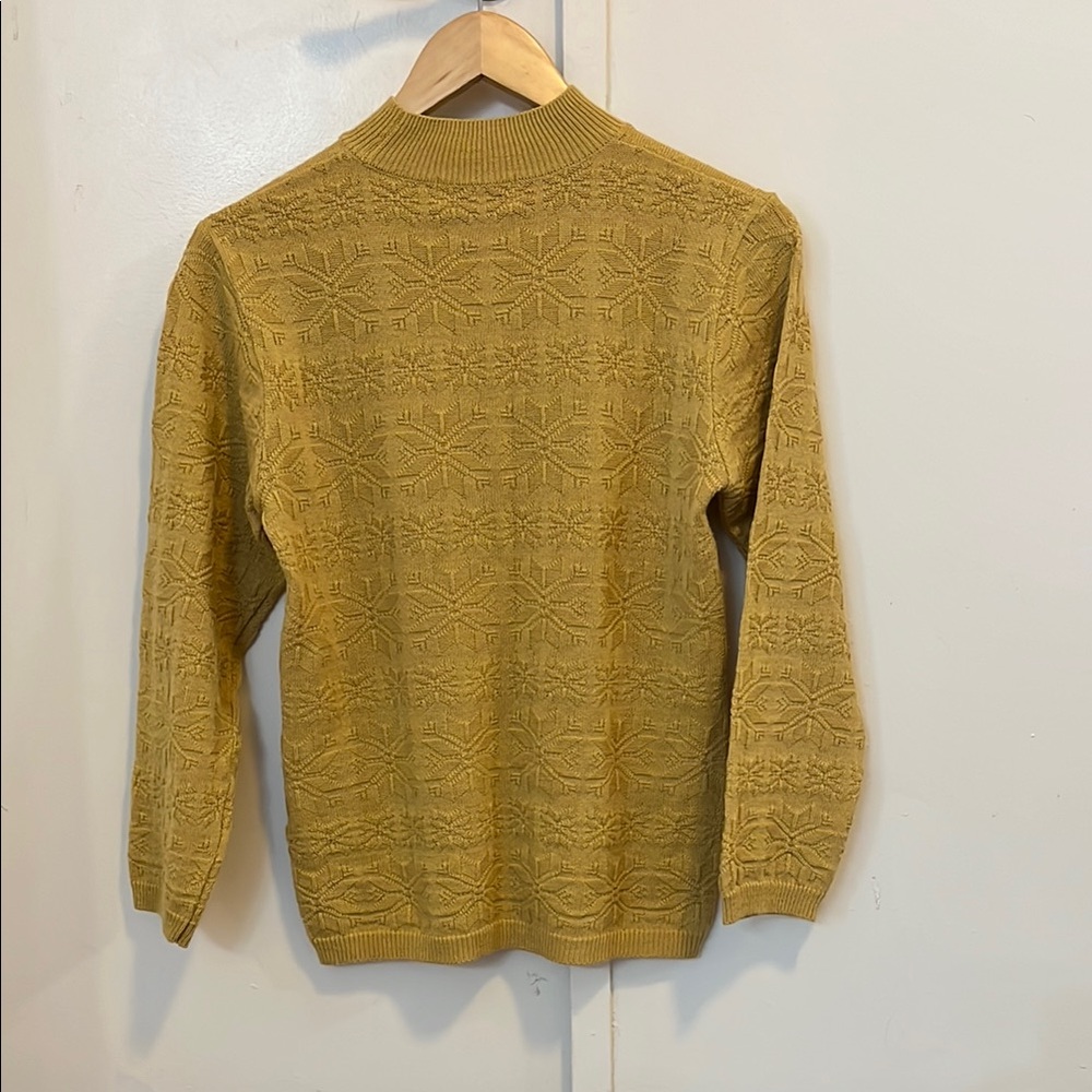 Golden Yellow Women's Crew Neck Sweater - Picture 2 of 3